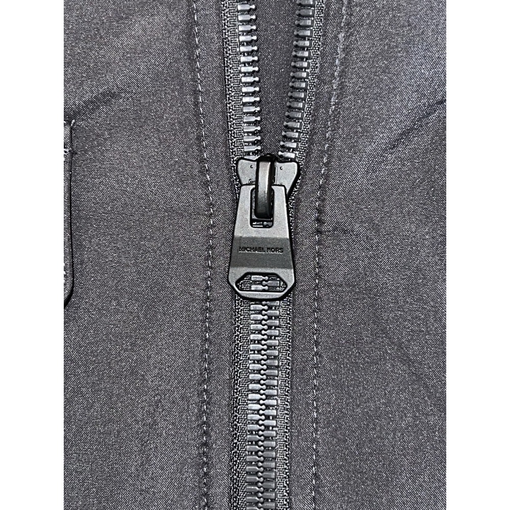 Michael Kors Mens Jacket L NWT Charcoal Hooded Fleece Lined Utility Coat MX22424 - Picture 5 of 11
